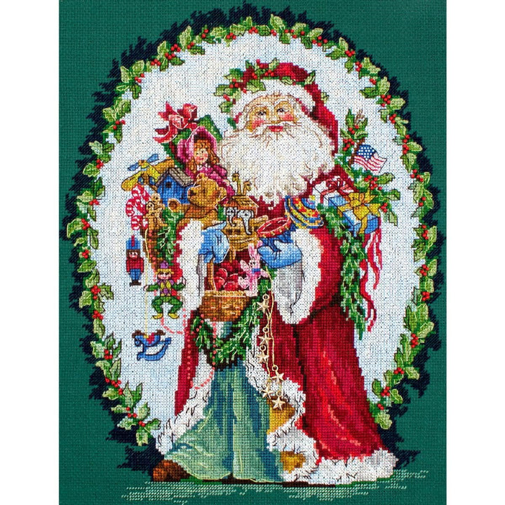 Letistitch Kreuzstich Set Jolly Saint Nick Zählmuster, 29x22cm