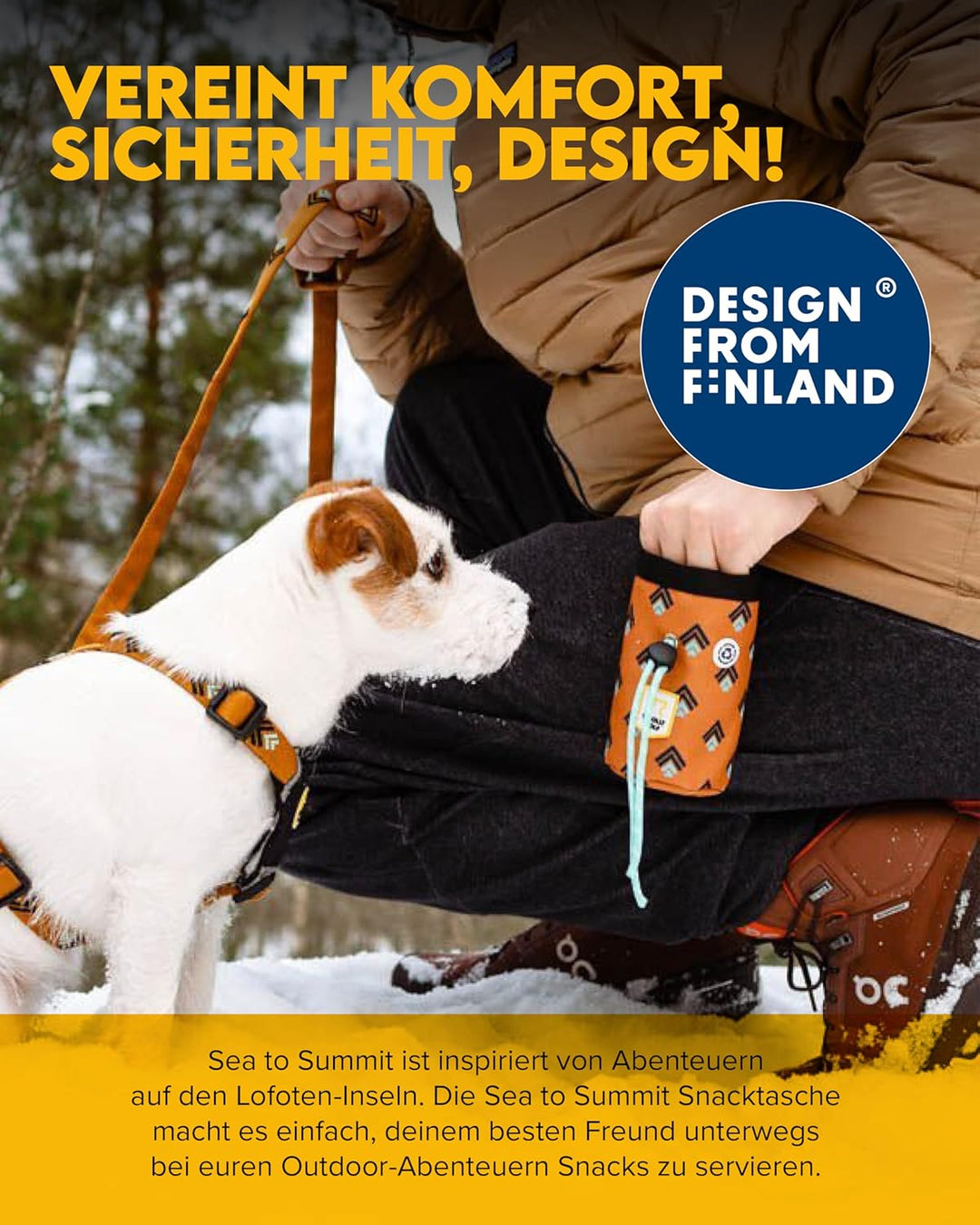 Woolly Wolf Sea to Summit Snack Bag - Nachhaltige Leckerlitasche für Hunde aus recyceltem Material,
