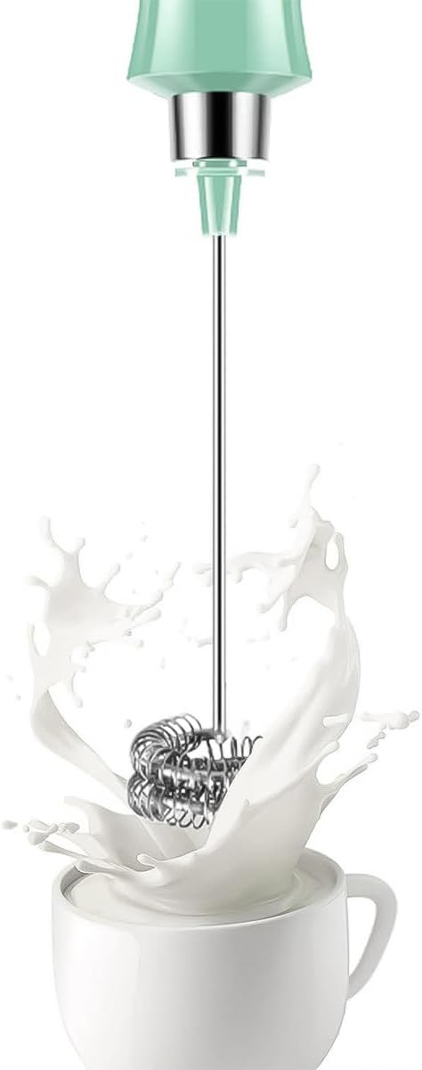 Milchaufschäumer, leiser Handaufschäumer, Schneebesen, 3 Edelstahl-Schneebesen, wiederaufladbar über