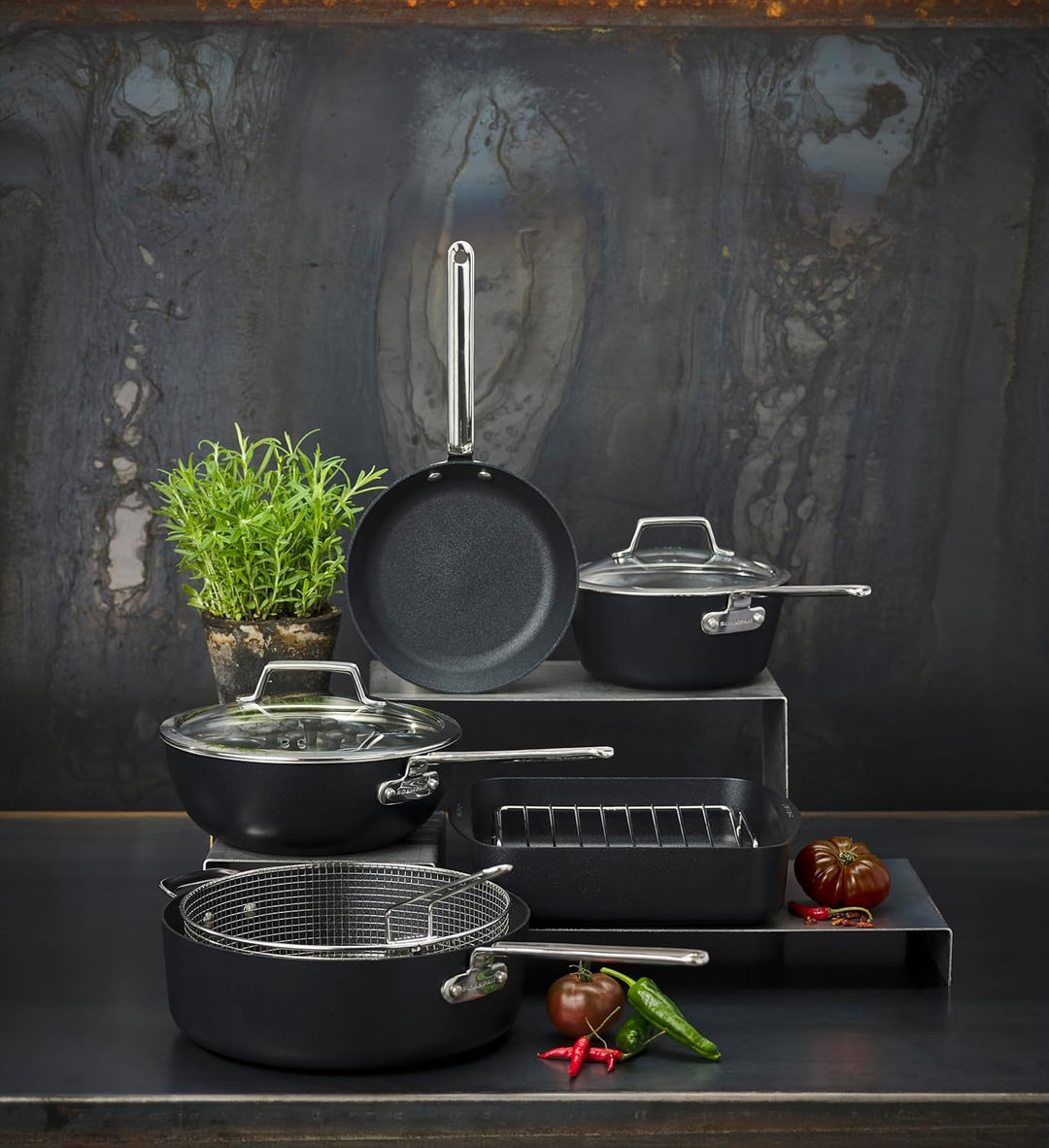 Scanpan SC41902200 Techniq Glasdeckel/Edelstahl 22 cm, 22 cm