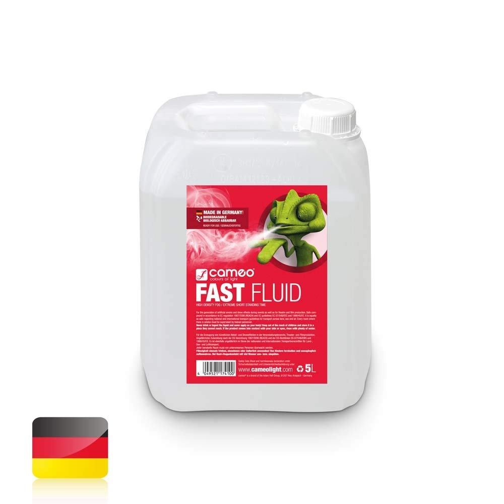 Cameo CLFFAST5L Fast Fluid, hohe Dichte kurze Standzeit Fluid für Nebelmaschine, 5L