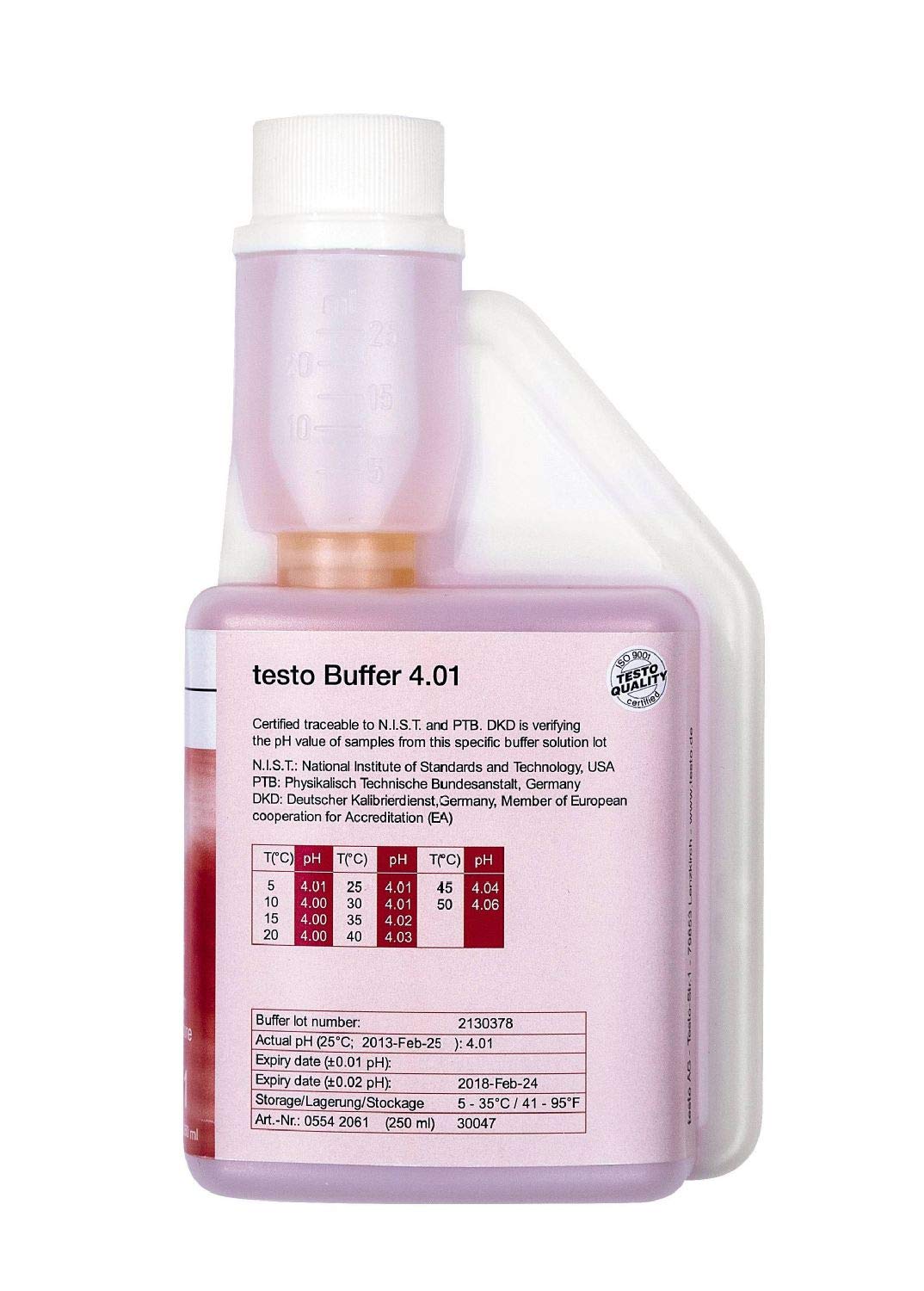 testo - 0554 2061 - pH Puffer 4,01 - Dosierflasche