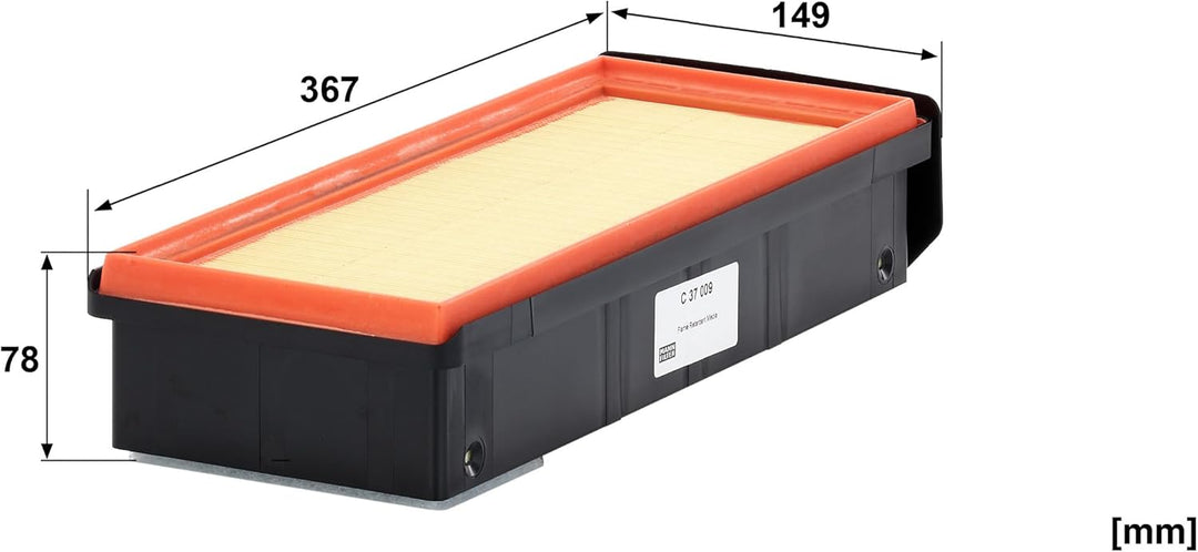MANN-FILTER C 37 009 Luftfilter – Für PKW