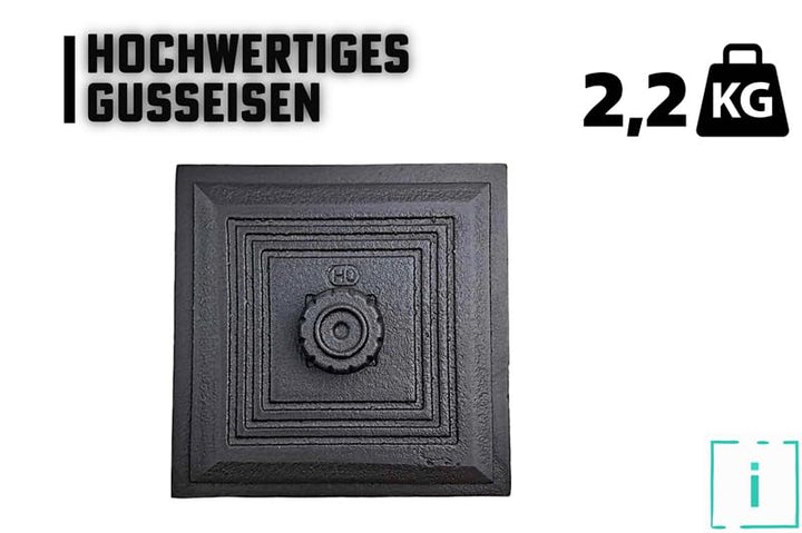 Revisionstür 170x165 mm Backofentür Gusseisen Räucherei Ofentür Aschetür