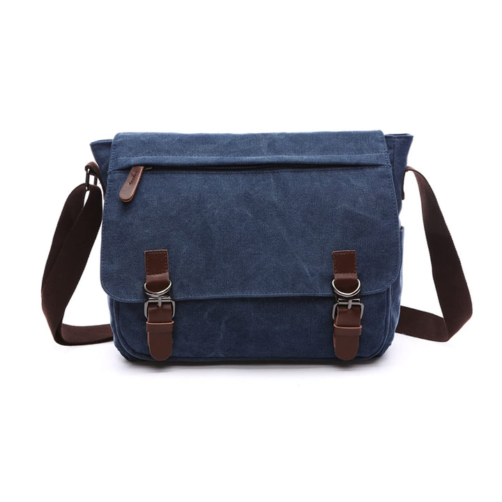 FANDARE Retro Umhängetasche Herren Segeltuch Arbeitstasche Messenger Bag Schultertasche passen 12,9-