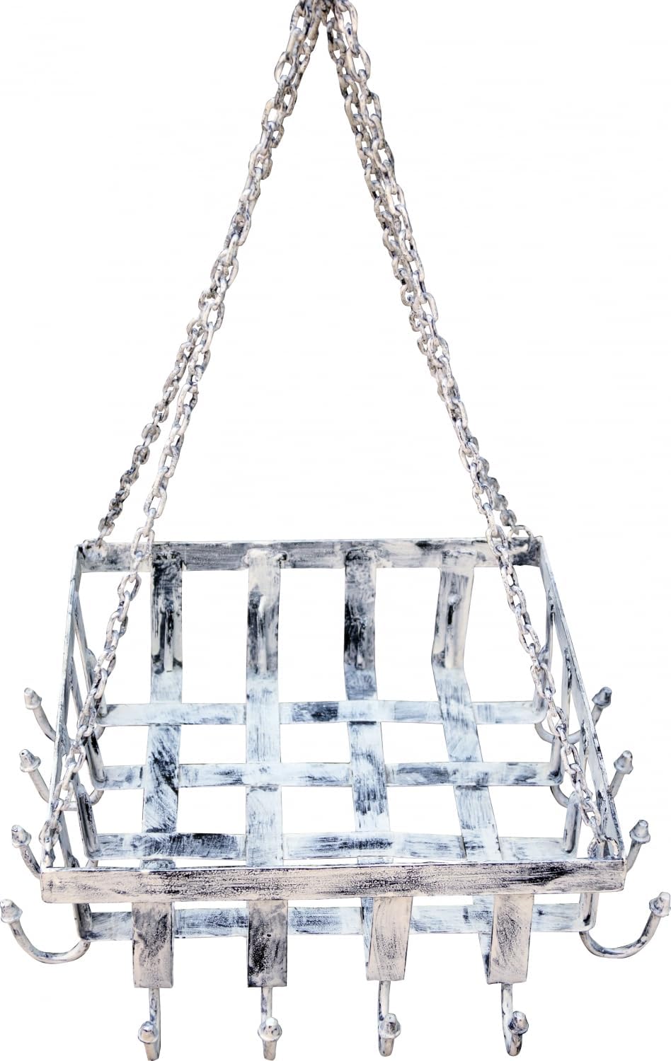 GURU SHOP Metall Korb, Küchenablage, Obstkorb, Weiss, 15x45x45 cm, Küchenaccessoires, Sonstiges