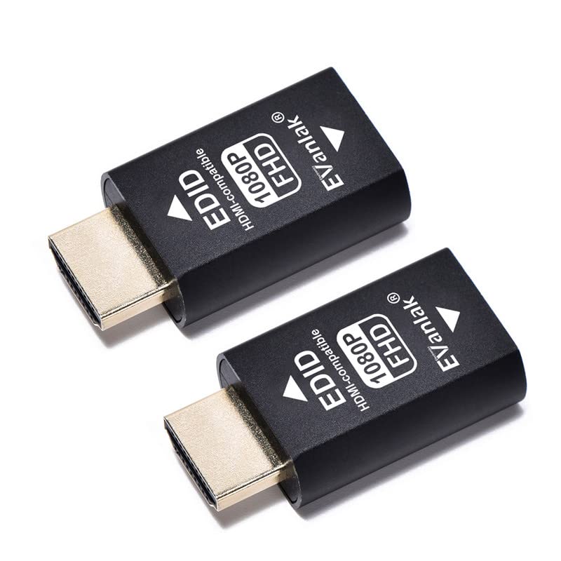 EVanlak HDMI-Emulator-Adapter (3. Generation), kompatibel mit Mac Thunderbolt auf HDMI-Switches/Exte