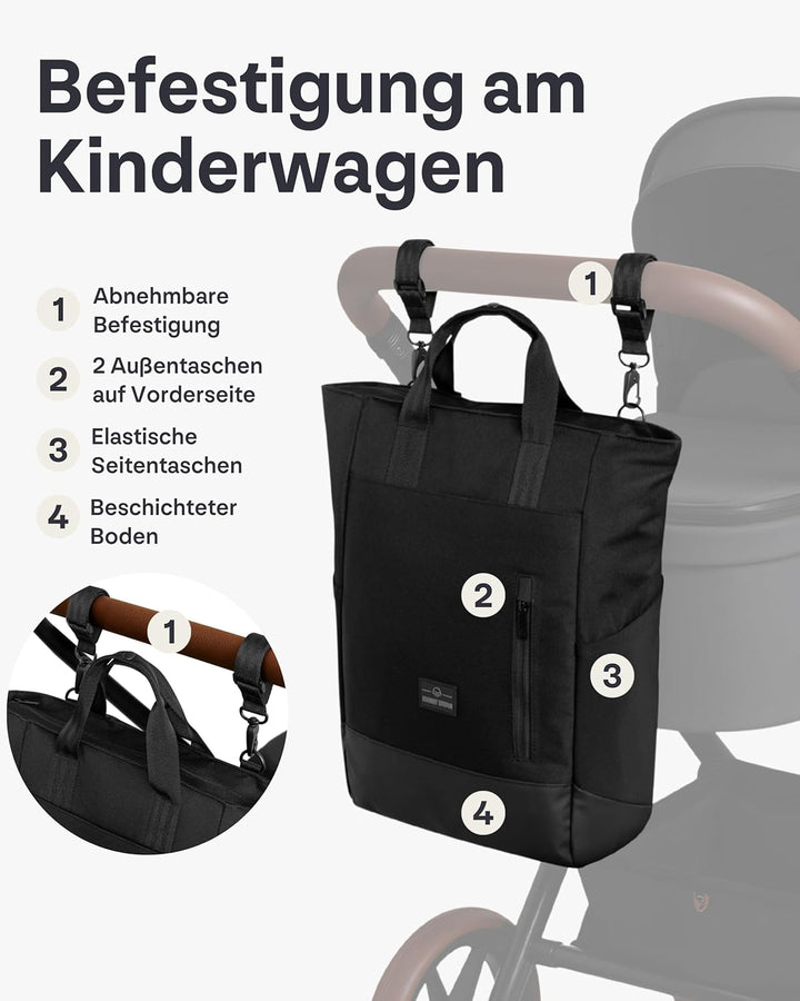 Johnny Urban Wickelrucksack & Wickeltasche für Kinderwagen - Blair - Kinderwagentasche mit vielen Fä