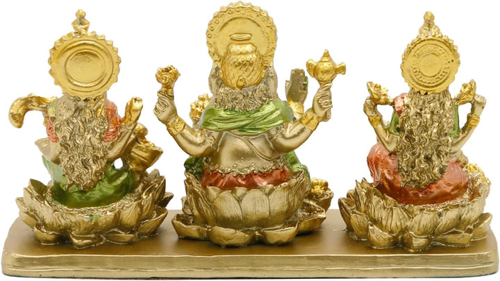 Hinduismus Lakshmi Ganesha Saraswati Statue – Hinduistische Laxmi Lord Ganesh Idol Figur Home Temple