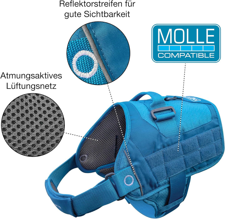 Kurgo RSG Townie Hundegeschirr, Einfaches Anlegen und Abnehmen, Einstellbare Brust- und Bauchgurte,