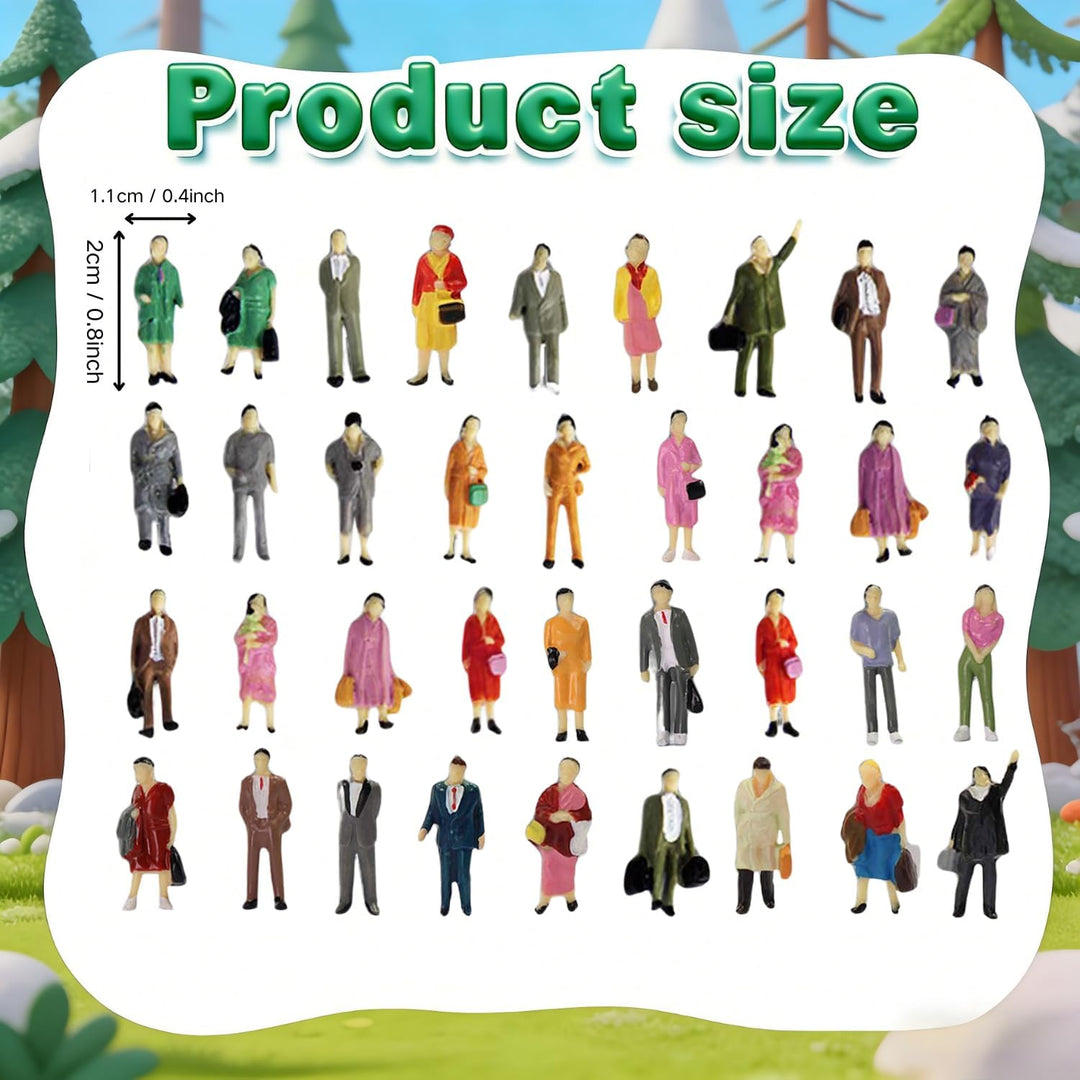 40 PCS Modell Figuren Verschieden stehende Figuren Passanten Spur H0 1:87, Verschiedene Posen Miniat
