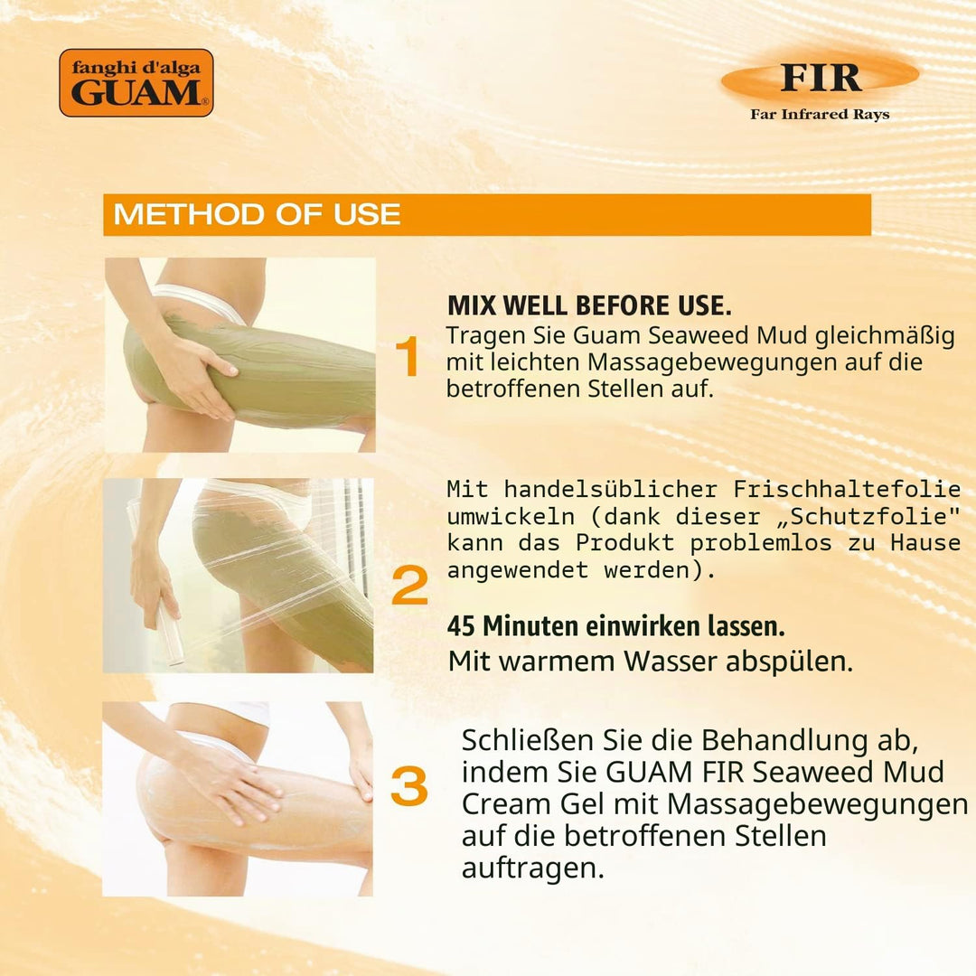 Guam, Algenfango Guam, Traditionelle Formel, Sichtbare Verringerung von Cellulite und Fettdepots auf