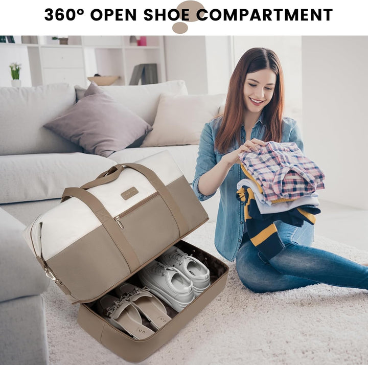 LOVEVOOK Reisetasche Damen Weekender Bag Gross Handgepäck Tasche Sporttasche Kliniktasche Geburt Tra