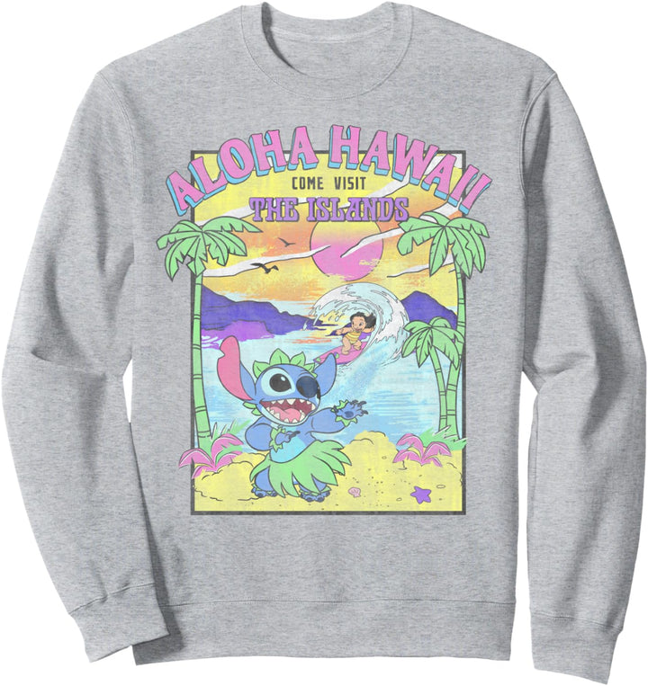 Disney Lilo & Stitch Aloha Hawaii Come Visit The Islands Sweatshirt