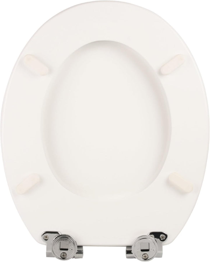 SITZPLATZ WC-Sitz mit Absenkautomatik, Dekor Chill-out Lounge, High Gloss Toilettensitz mit Holzkern