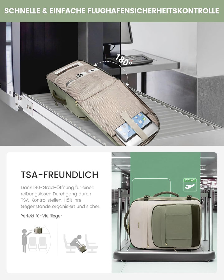 LOVEVOOK Rucksack Handgepäck Flugzeug, 50L Gross Reiserucksack Damen | Wasserdicht Travel Backpack