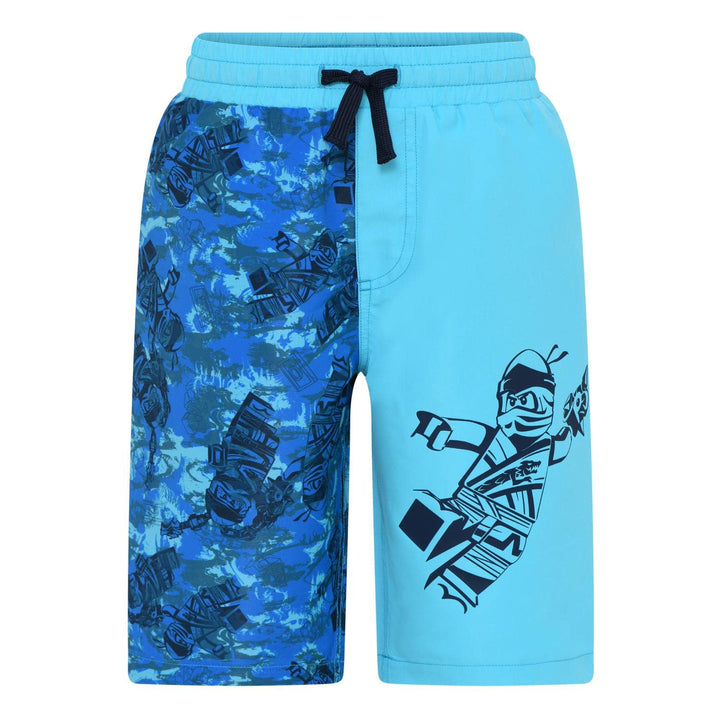 LEGO Jungen Ninjago Badeshort UPF 40+ Sonnenschutz Lwalex 304 Boardshorts, 593 Bright Blue, 134 EU
