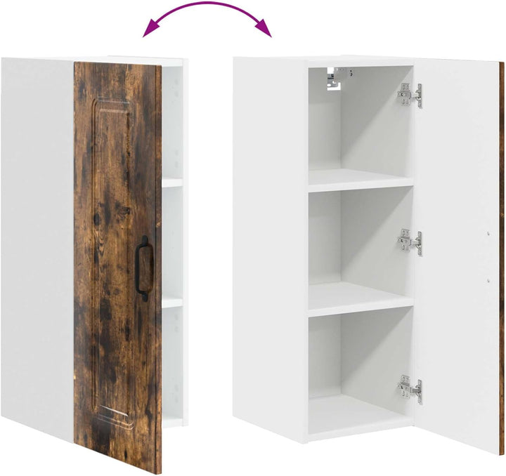 vidaXL Geschirrspülerfront Kalmar 2 pcs Geräucherte Eiche, Eleganter moderner Küchenregal, grosser S