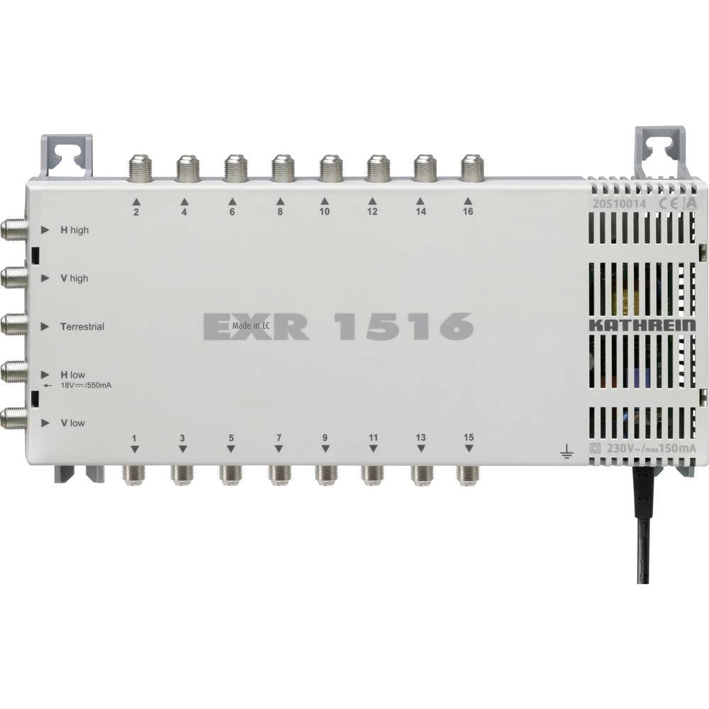 Kathrein EXR 1516 Satelliten-ZF-Verteilsystem-Multischalter (1 Satellit, 16 Teilnehmeranschlüsse, Kl