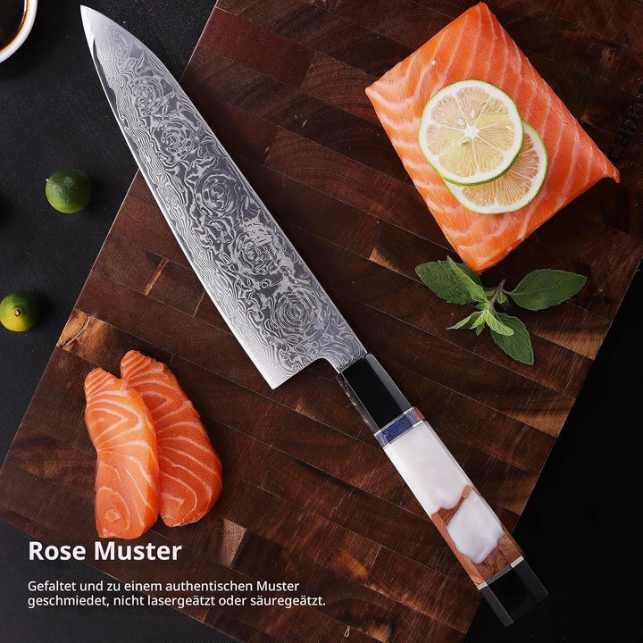 FINDKING 8-Zoll-Japanisches Kochmesser, Professionelles Gyuto-Küchenmesser, Scharf, Robust &amp; Elegant
