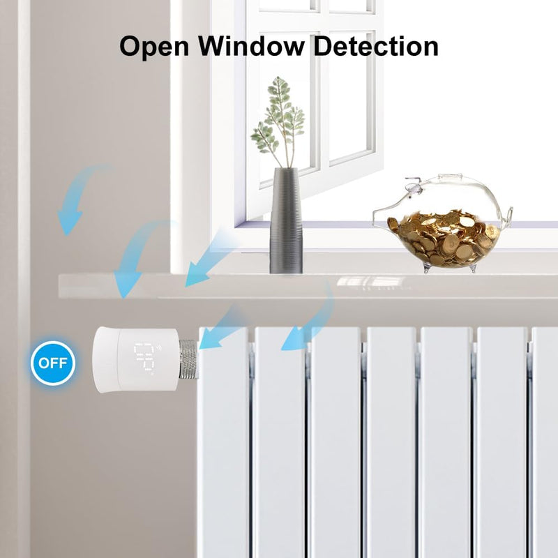 KETOTEK Smartes Heizkörperthermostat WLAN, Zigbee Thermostat Heizung mit Hub, Programmierbar Heizung