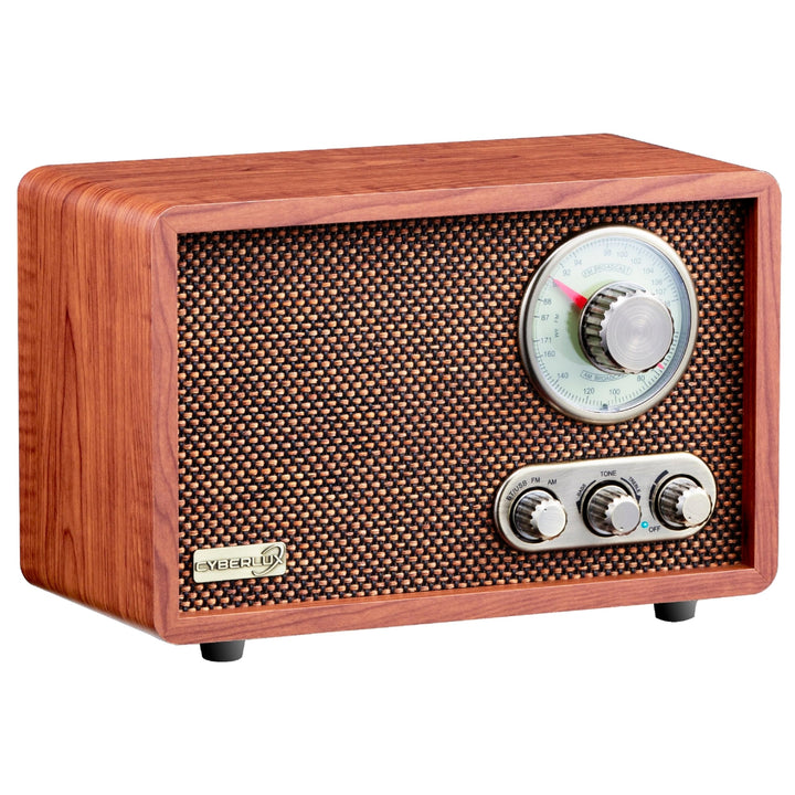 Nostalgie Kompaktanlage | Radio Holz mit Bluetooth | USB | SD Karten Slot | FM/AM | Musikanlage Retr