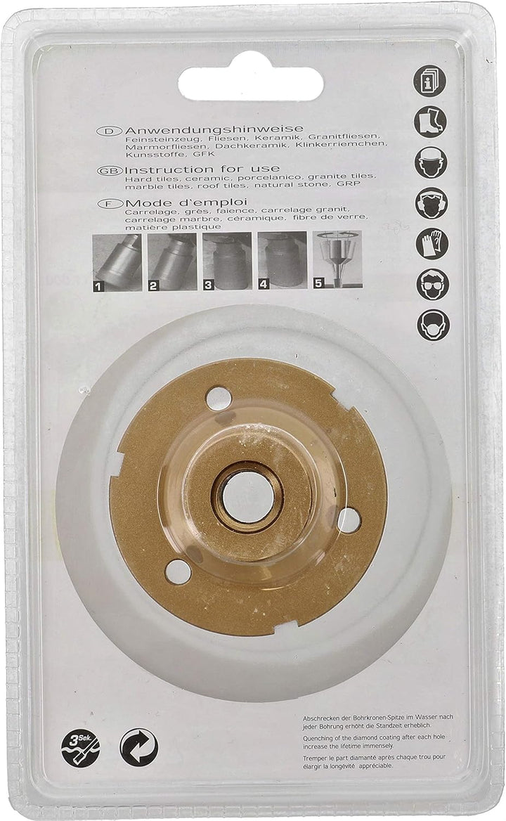 PRODIAMANT Profi Fliesenbohrer Fliese 68 mm x M14 Diamantbohrer Winkelschleifer für trockenbohren in