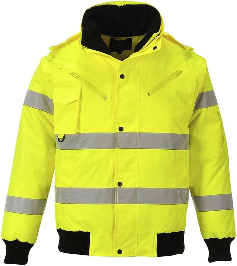 Portwest 3-in-1 Warnschutz-Pilotjacke, Grösse: XXL, Farbe: Gelb, C467YERXXL XXL lemontree, XXL lemon