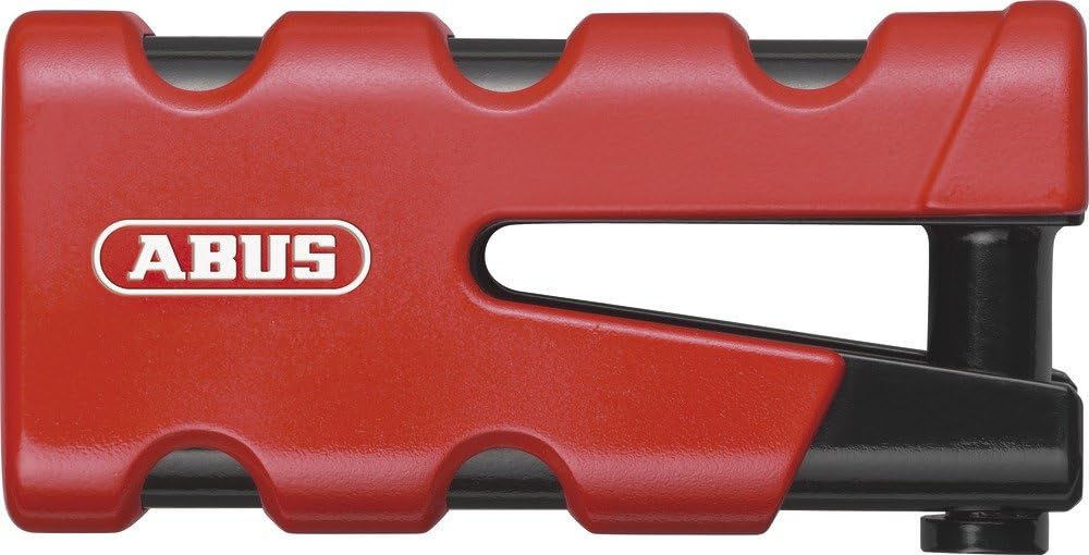 ABUS Bremsscheibenschloss Granit Sledg 77 grip red - Motorradschloss mit sicherem XPlus Zylinder und