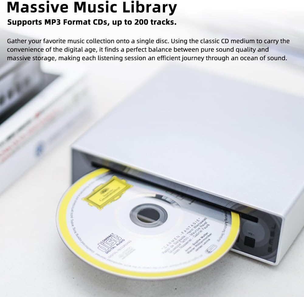 SMSL PL100PRO CD-Player,Cinch-/optischer-/koaxialer-/symmetrischer XLR-Anschluss sowie 3,5/4,4-mm-Ko