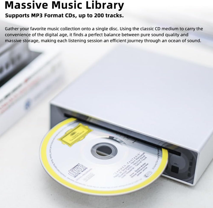 SMSL PL100PRO CD-Player,Cinch-/optischer-/koaxialer-/symmetrischer XLR-Anschluss sowie 3,5/4,4-mm-Ko
