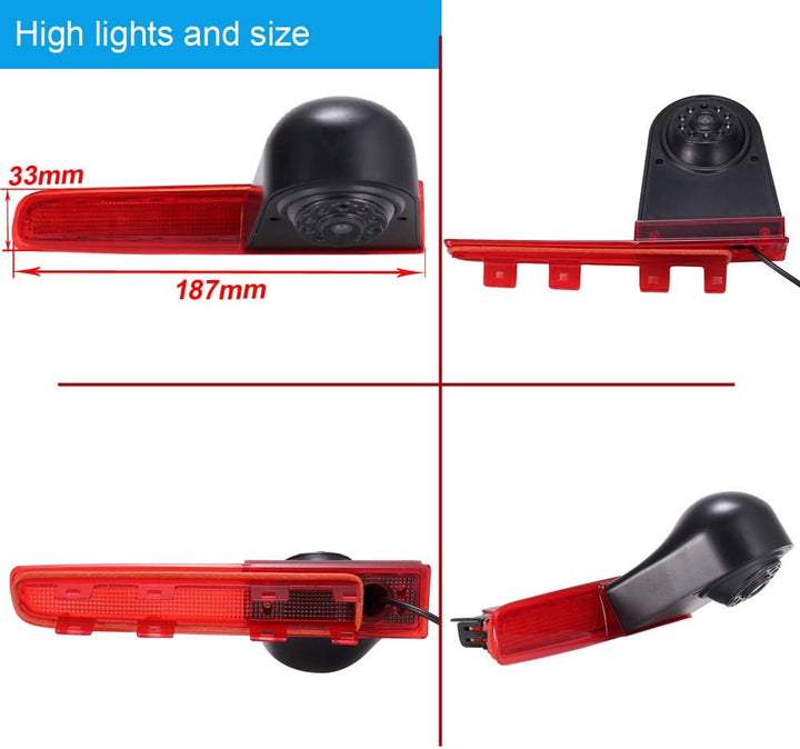 「12mm Objektiv CMOS Rückfahrkamera+ 4.3 Zoll TFT LCD Bildschirm Monitor」Bremsleuchte Auto Dach Rückf