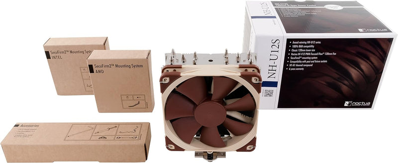 Noctua NH-U12S, Premium CPU Kühler mit NF-F12 120mm Lüfter (Braun)