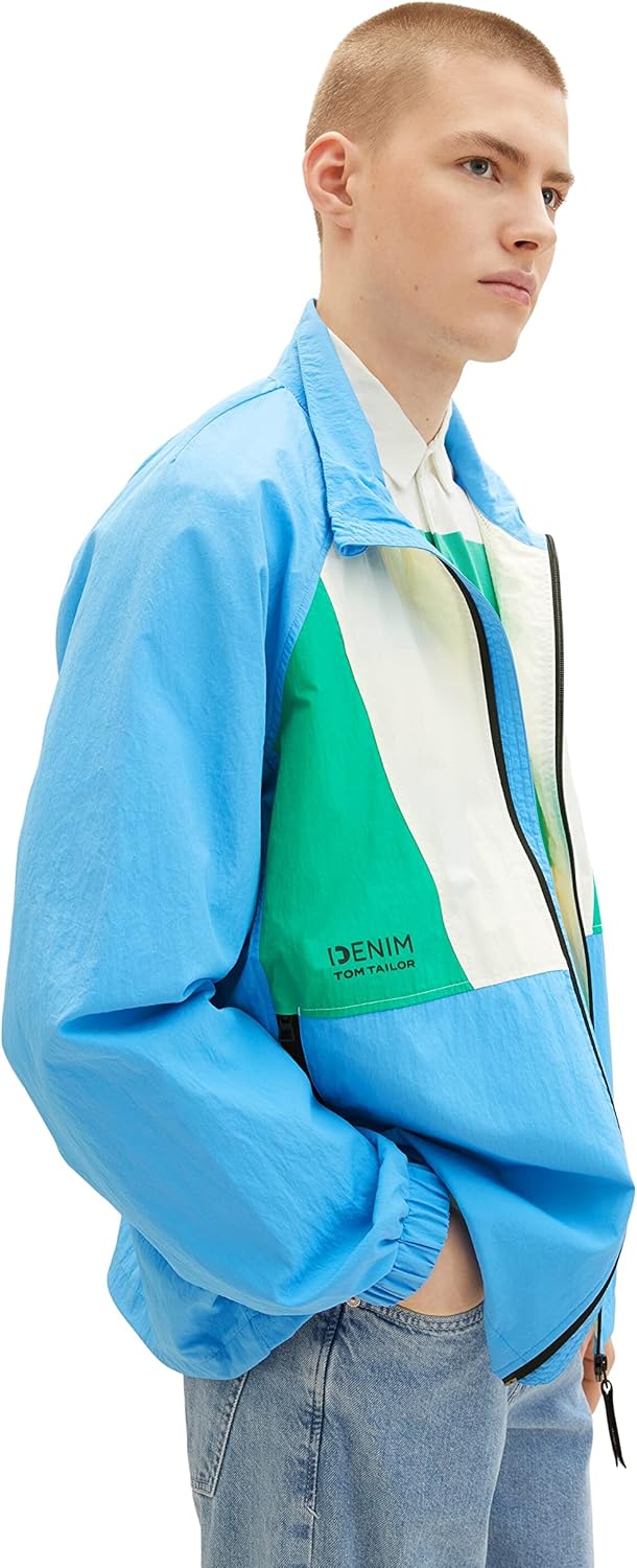 TOM TAILOR Denim Herren Relaxed Windbreaker Jacke, S