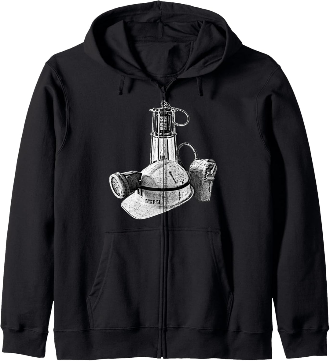 Ruhrpott pulli Bergmannshelm Grubenlampe Glück auf Kapuzenjacke
