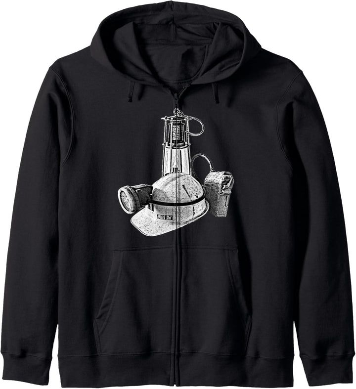 Ruhrpott pulli Bergmannshelm Grubenlampe Glück auf Kapuzenjacke
