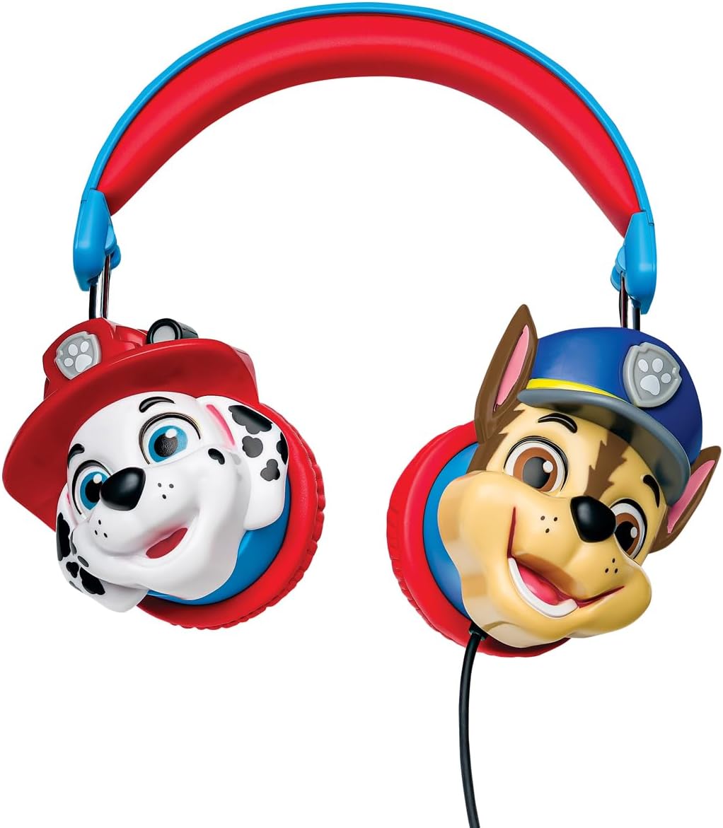 Lexibook, Paw Patrol, Faltbarer kabelgebundener Stereo-Kopfhörer mit Lautstärkebegrenzung Chase, Bla