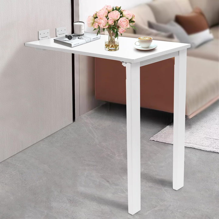 Wandmontierter Klapptisch mit Beinen, Klappbarer Esstisch aus Holz, Faltbarer Wandtisch für Kleine R