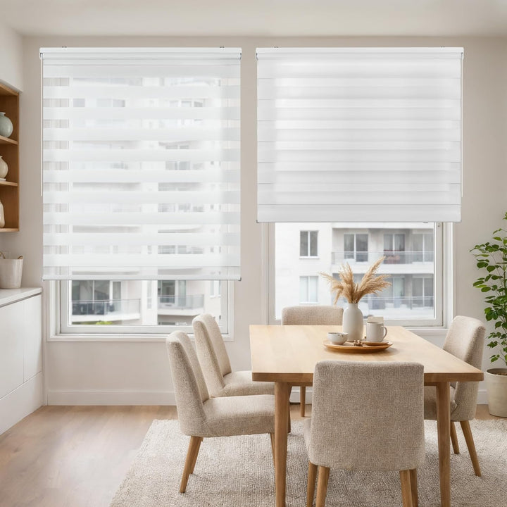 STORESDECO Doppelrollo, Duo Rollo für Fenster und Türen, Zebra Rollo Lichtdurchlässig und verdunkeln