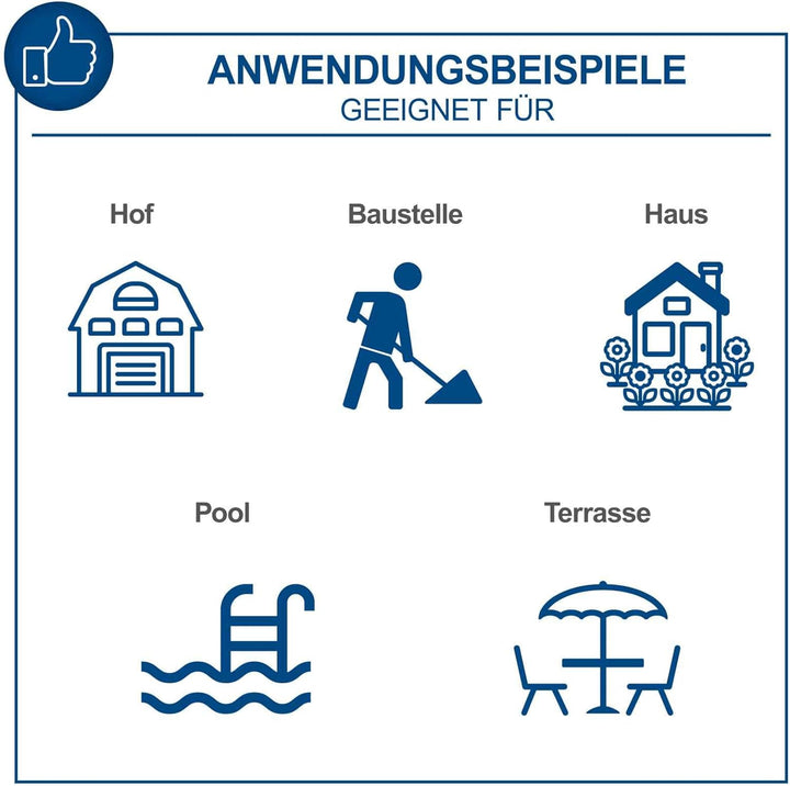 Scheppach Hochdruckreiniger HCE1600 inkl. 9-TLG. Zubehörset | 135bar Druck | 1600W Leistung | 5m Hoc