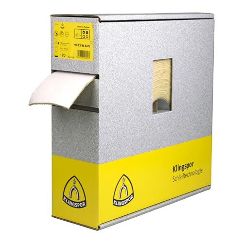 Klingpsor 325711 PS 73 BWF, Schleifpapier Rollen mit Schaumstoff Unterlage, 115x25000, 600, 1
