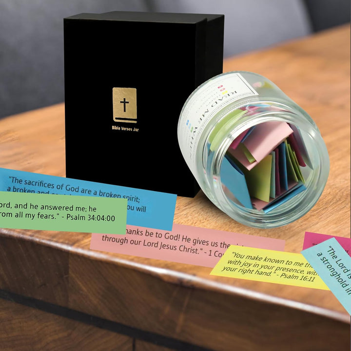 Glas mit Bibelversen,Read Me When Bible Verses, Glas mit Hoffnung, Bibelverse, Bibelglas mit 90 Schr
