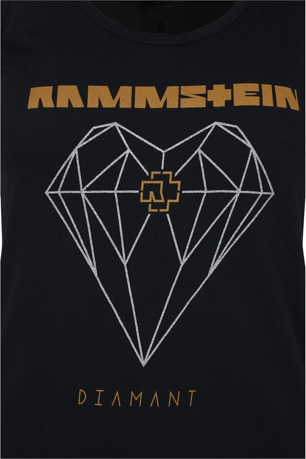Rammstein Damen Ladies Diamant Tanktop S Schwarz (Black 00007), S Schwarz (Black 00007)