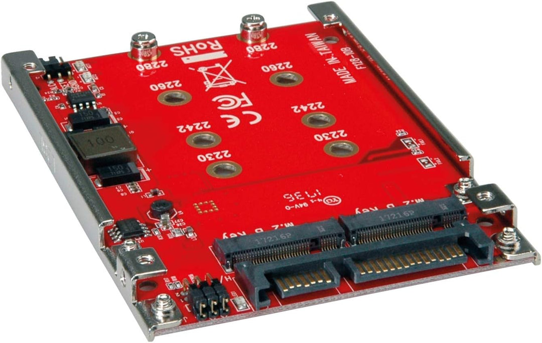 ROLINE M.2 zu SATA III SSD H/W Adapter, 2x M.2 NGFF SSD, Boot- und RAID-fähig