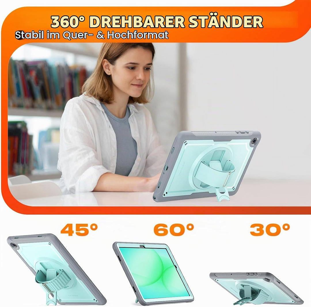 SEYMAC stock Hülle für Samsung Galaxy Tab A11+ Plus/A9+ Plus 11 Zoll 2025/2023, Stossfeste Hülle mit