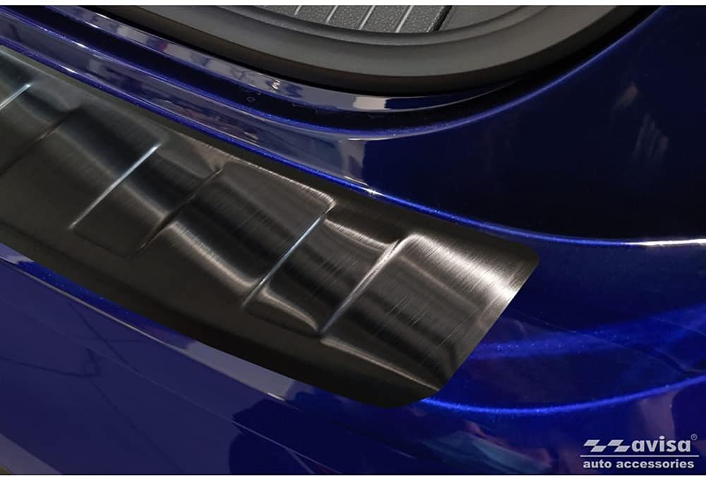 Avisa Schwarz Edelstahl Heckstossstangenschutz kompatibel mit Volkswagen Golf VIII Variant 2020-2024