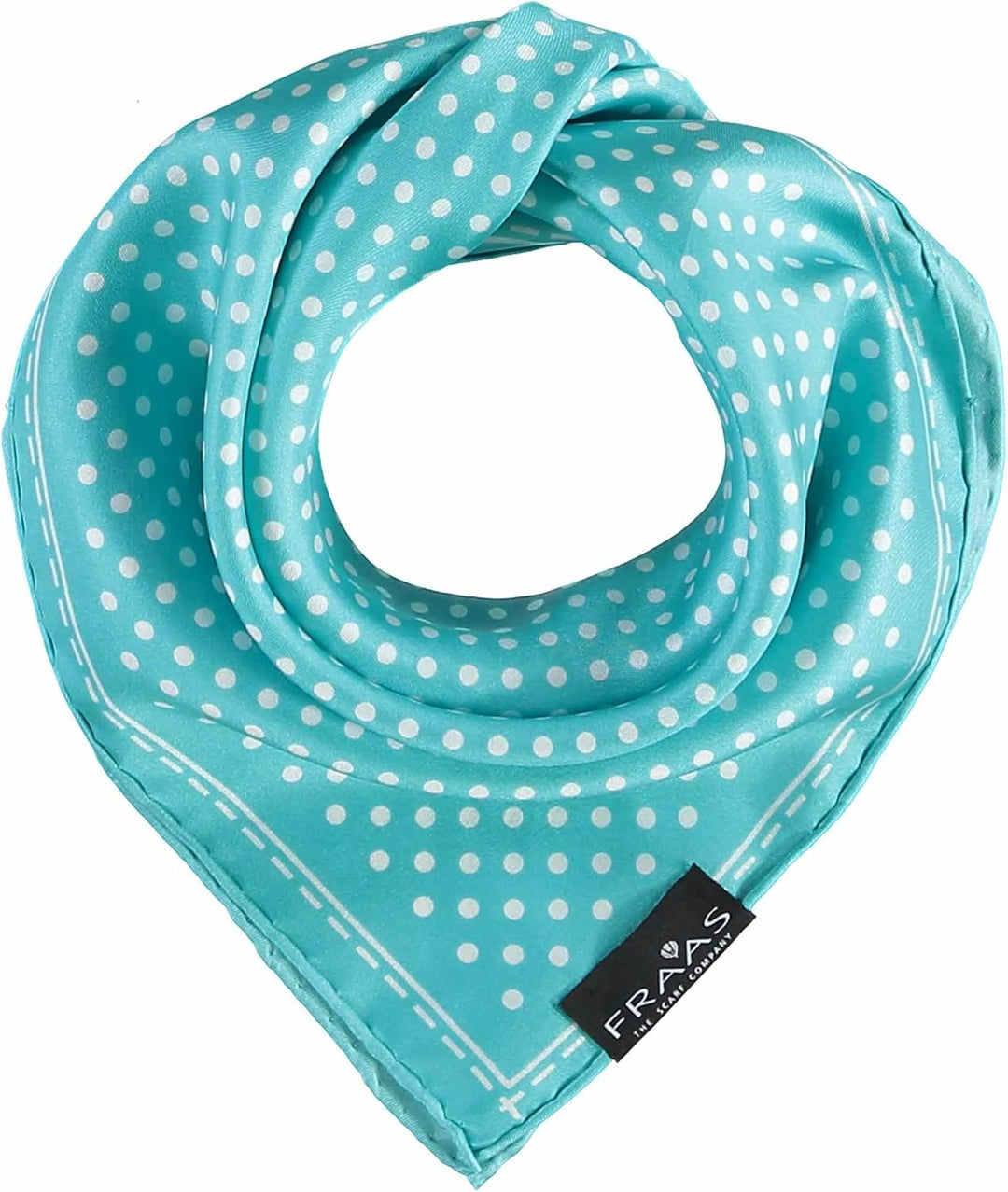 FRAAS Halstuch Damen gepunktet - 51 x 51 cm Grösse - Nickituch Seide - Seidentuch für Damen mit Polk