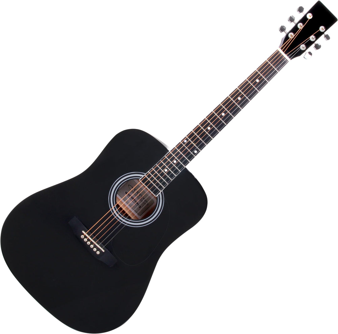 Classic Cantabile WS-10BK Westerngitarre (Dreadnought, Western akustik, Stahlsaiten, Anfänger & Fort