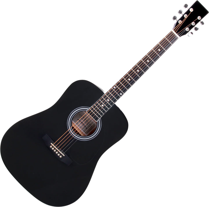 Classic Cantabile WS-10BK Westerngitarre (Dreadnought, Western akustik, Stahlsaiten, Anfänger & Fort