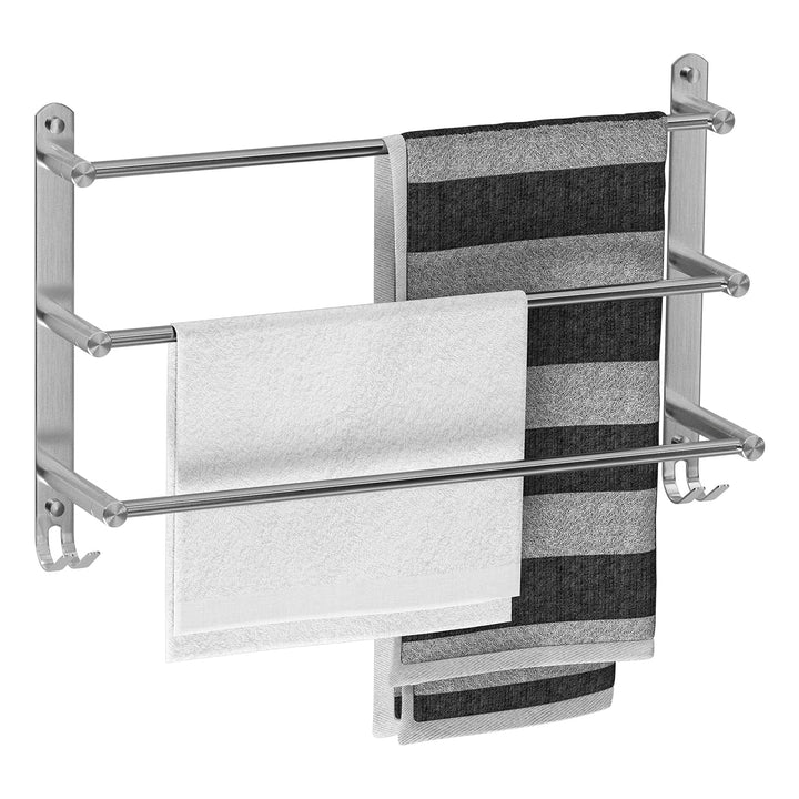 Handtuchhalter Bad 3 Tier ohne Bohren Wandmontage 304 Edelstahl Gebürstet Badetuchhalter 80cm, Stabi